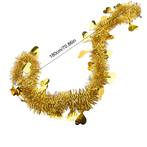 10Pcs Heart Tinsel Garlands Colorful Scene Layout Props-6 1