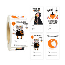 Selvklebende festklistremerker, vanntette etiketter med flere bruksområder, ideelle for Halloween-feiringer og dekorasjoner (300 stk)