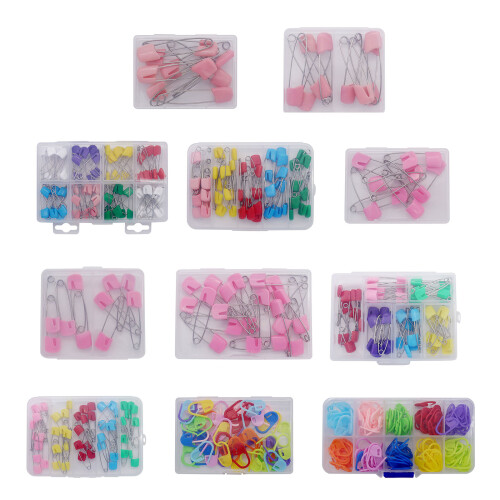 Multifunctional Safety Pins DIY Stainless-120 plastic pins 1