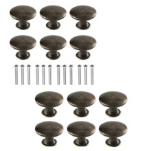 Puxadores elegantes para armários, estilo retrô, em bronze com acabamento envelhecido, redondos, para portas de cômodas. Acessórios de alta
