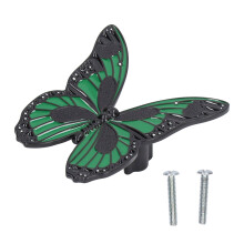 Pomelli per cassetti a forma di farfalla vintage, maniglie per mobili antiche, maniglie decorative retrò, ferramenta per mobili in lega di zinco,