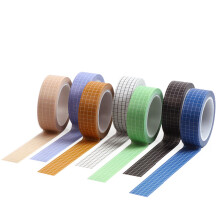Nastri decorativi per decorazioni creative, set di nastri Washi a griglia con colori vivaci e brillanti, ideali per lavori fai da te, adesivi per