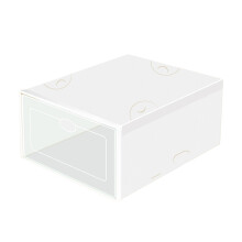 Caixa organizadora de sapatos empilhável e transparente com abertura articulada, caixa de sapatos dobrável de plástico transparente para