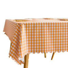 Nappe de protection en lin mĂ©langĂ© pour style champĂŞtre, nappe en lin de crĂ©ateur avec bord Ă©lastique pour un ajustement parfait, rĂ©sistante Ă