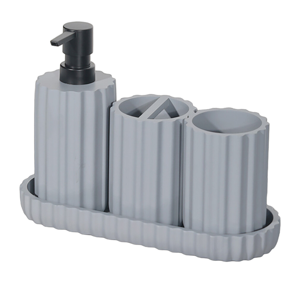 Unique Designs Bathroom Accessories 4pcs with Resin-Sky Blue