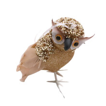 Exquisite Gold Owl Display Figurine Desk Ornament For-Golden L