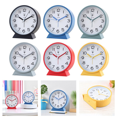 Quiet Movement Alarm Clock for Easy Time Checking Noiseless-Red 2