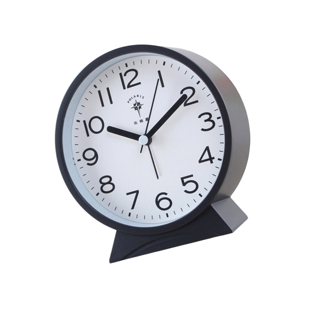 Black Quiet Movement Alarm Clock For Easy Time Checking