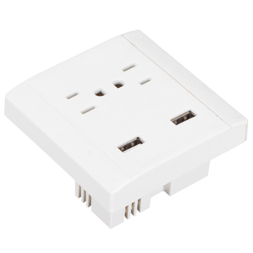 Πρίζα USB ανθεκτική σε παραβίαση με πολλαπλές πρίζες AC, λευκό με πιστοποίηση UL 3Outlets 1