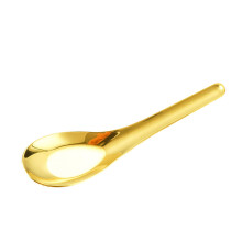 6 STKS Fruitlepel Dessertlepel 304 Roestvrij stalen-Goud groot