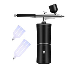 Airbrush Kit With Compressor Rechargeable Cordless-Black