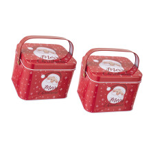 2pcs Candy Boxes Tinplate Suitcase for Christmas Sweets-Type A