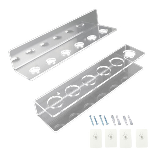 Transparent Acrylic Clear Pool Cue Holder Space Saving Billiard