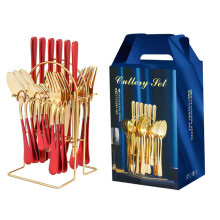 Collection de couverts d'une qualité artisanale exceptionnelle, ensemble de couverts avec support pour un rangement organisé, couverts en acier