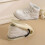 2 Pieces Shoe Organizers Set with Adjustable-Warm Gray White 2
