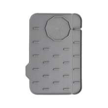 Siliconen Kraan Spatten Guard Tray Zeepbakje Pad voor-Grijs 1
