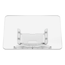 Elegant akrylbokställ för läsning, tydlig transparent design multifunktionellt stativ med 360 graders roterande bas hopfällbar bärbar för