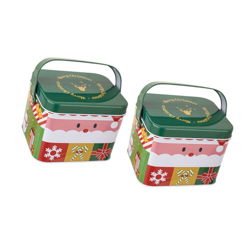 Set van 2 kerstbonbondozen met draaggreep Handheld-Type F