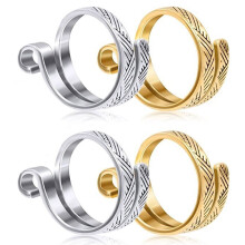 4PCS Knitting Loop Crochet Rings Adjustable Crochet Rings