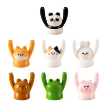Animal Statue Figurines Raising Hand Animal Place Card Holders