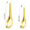 6 x multifunktionale Suppenlöffel, Servierlöffel,-Gold groß 4