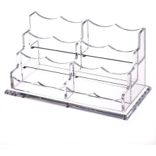 Vertikaler Aktenhalter, kristallklarer Acryl-Schreibtischorganizer mit rutschfester Unterseite für einfachen Dokumentenzugriff und elegante