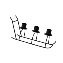 4-lichts lamphouder metalen kaarsenhouder kandelaars lamp-Zwart