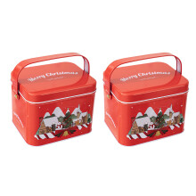 2 Stück Weihnachtsdekorations-Süßigkeitsboxen mit-Abschnitt B