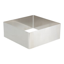 Roestvrij staal vierkante taartringen-7 inch diagonaal