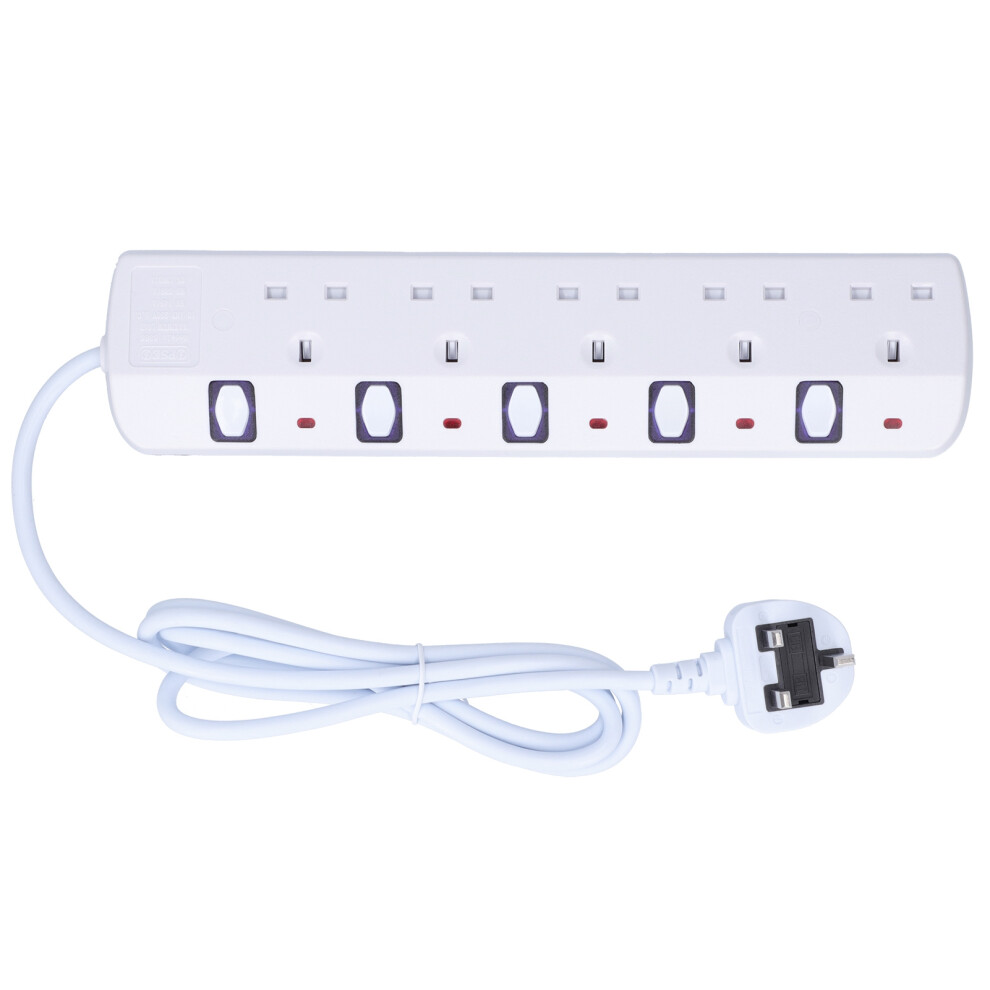 Safe & Versatile Power Strip, Surge Protector With Individual Switches Offers Control, Mountable For Optimal Space Utilization 9454554538280