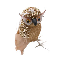 Exquisite Gold Owl Display Figurine Desk Ornament For-Golden L