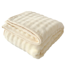 Cuddly Plushie Blanket Plush Microfibre Bedspread-Milky white
