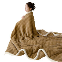 Comfort Blanket Plushie Throw for Sleeping or Picnics-Coffee