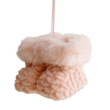 Handmade Christmas Decoration Plush Boot Ornament Hanging-Pink