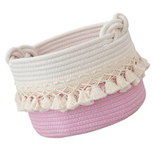 Space Saving Cotton Rope Basket Storage Container with-3
