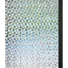 Lámina iridiscente para ventanas de oficina en casa, adhesivos decorativos de vidrieras arcoíris, protección de privacidad sin adhesivo para una