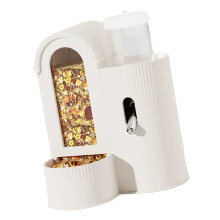 Hamster Feeding Station and Water Bottle Food Container-White