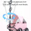 Ergonomic Pet Strollers For Small Breaths Sunproof Canopy-Black 7