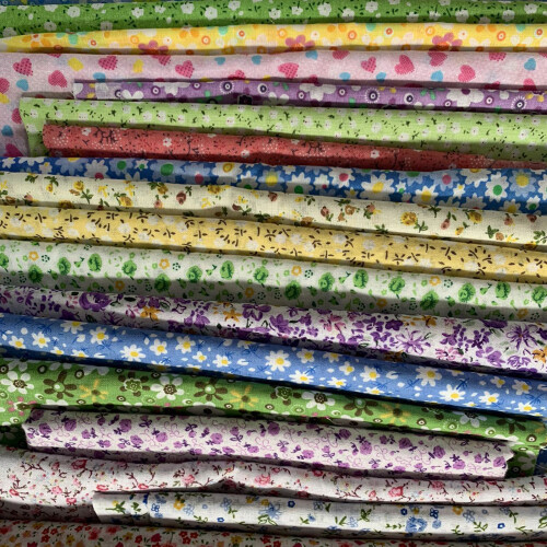 Flower Pattern Cotton Fabric Quilting Strips Colorful-Floral 2