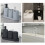 Ensemble d'accessoires de salle de bain 4 pièces, avec-Bleu ciel 4
