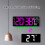 Grande horloge murale LED avec affichage de la température-Vert 3