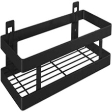 Rostfreier, platzsparender Gewürzhalter zur Wandmontage, robustes Material für Küche und Bad, einfache Montage, 20 cm