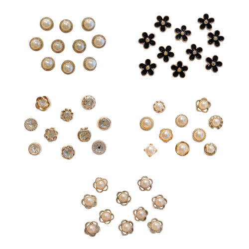 Épingle à bouton en perles pour l'ajustement-8 fleurs de perles 1