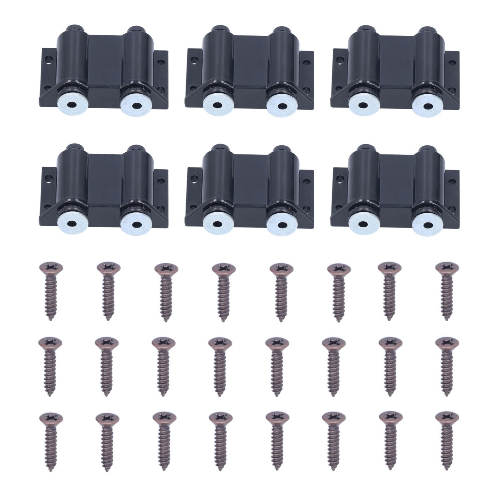 Cabinet Latch With Black Plastic Housing, Double Head Magnetic Catch Closures For Wide Application, Ensures Secure Closure And Prevents Slamming, Easy 9454554587530