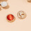 10Pcs Reflective Buttons Metal Sewing Buttons Closure-Orange1 5