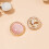 10Pcs Reflective Buttons Metal Sewing Buttons Closure-Orange1 6