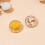 10Pcs Reflective Buttons Metal Sewing Buttons Closure-Orange1 7