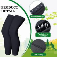 UV-beenmouwen voor buitensporten, verkoelende en zonbeschermende beenbeschermers met zweetabsorberend materiaal en uitstekende elasticiteit, antislip