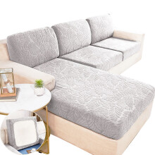 Cushion Cover for Universal Sofa Use, Wear-Resistant Elastic Fabric with Anti-Slip Functionality, Eco-Friendly Furniture Protector (Coffee)