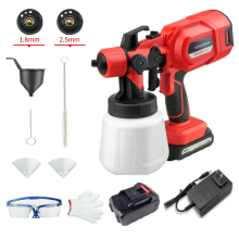 Farbspritzgerät mit Kupferdüsen und Staubabsaugung, 3 Sprühmuster, einstellbarer Durchfluss, HVLP-Technologie für Schränke, Wände, Zäune und